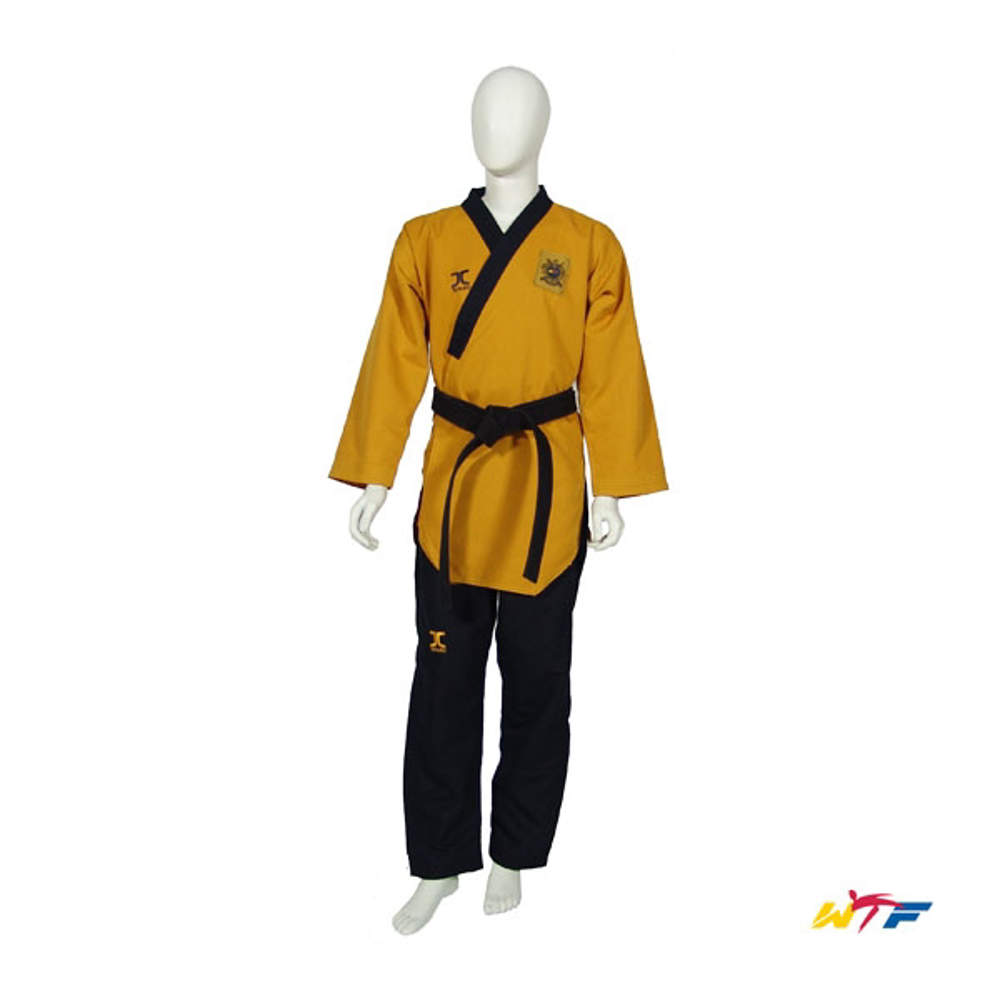Picture of WTF dobok for forms (poomsae), high dan model intended for grandmasters from seventh to ninth DAN