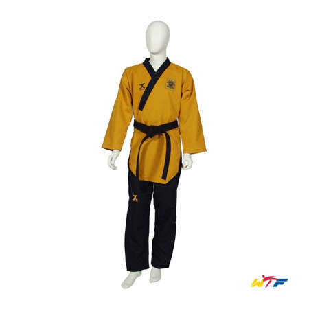 Picture of WTF dobok for forms (poomsae), high dan model intended for grandmasters from seventh to ninth DAN